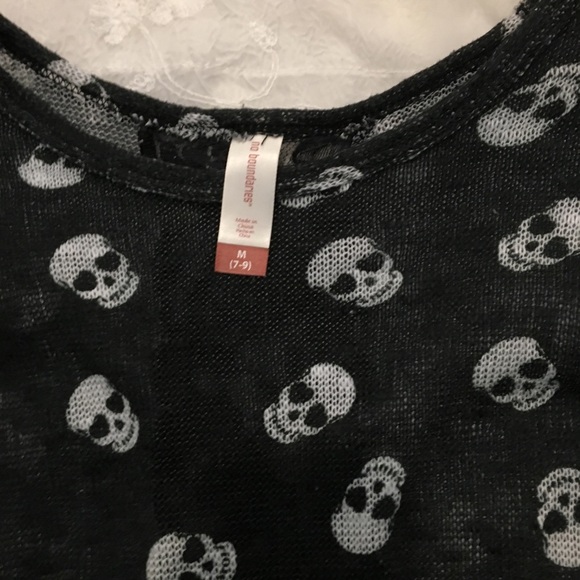 No boundaries top juniors M black, skulls, lace - Picture 2 of 4